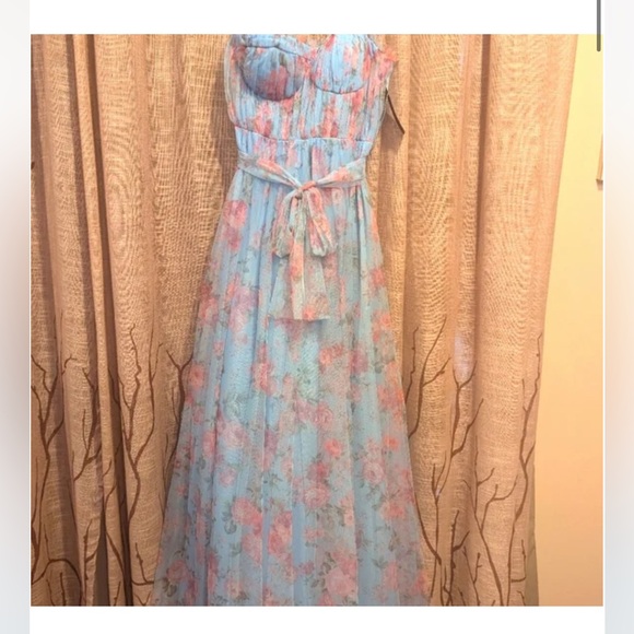 Love shack fancy look a like Floral mesh tulle bustier dress - Picture 5 of 5